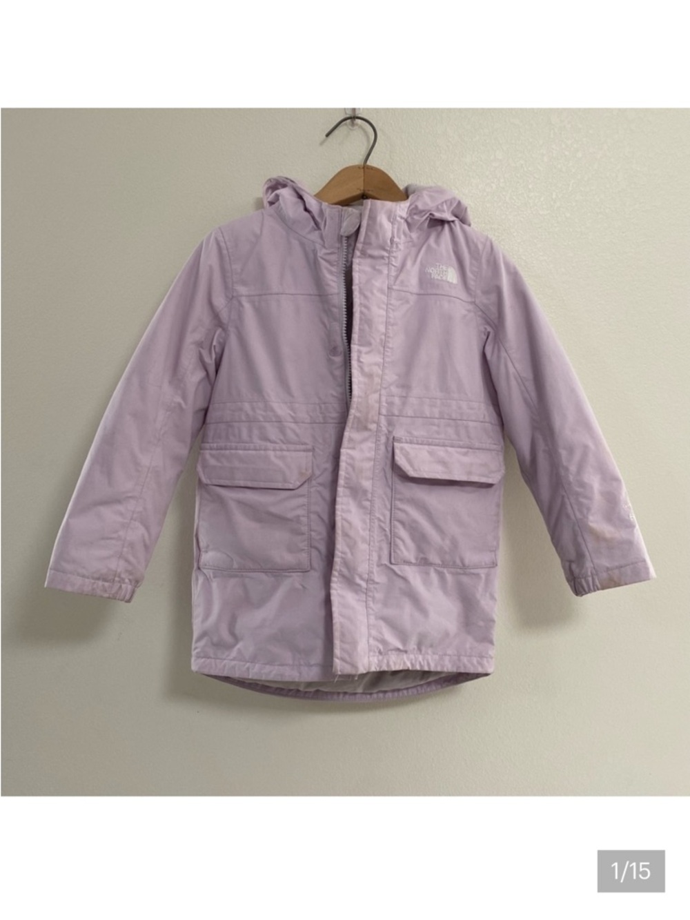 The North Face Kids Lavender Jacket Hooded 550 Down Puffer Coat 6T 💜